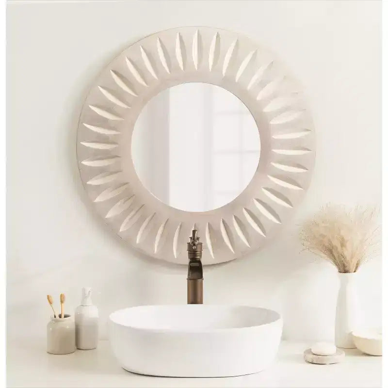 Miroir en bois sculpté 26"x26"