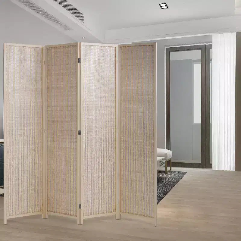 Séparateur de pièce en bambou 4/6 panneaux Cloison de confidentialité pliable Grande cloison de confidentialité pour la maison, le bureau ou le restaurant
