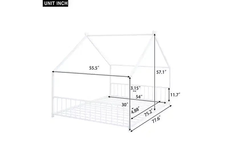 Cadre de lit double élégant : design maison unique