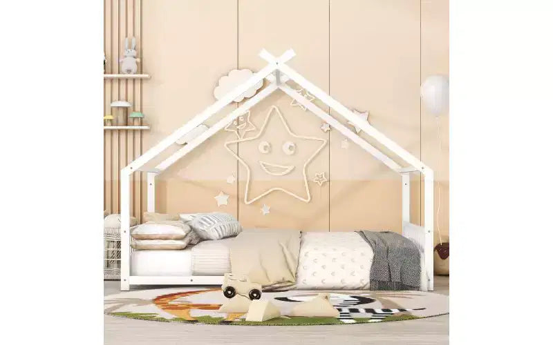 Cadre de lit double élégant : design maison unique