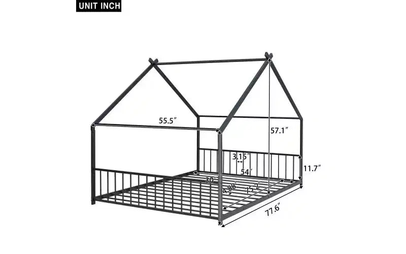 Cadre de lit double élégant : design maison unique