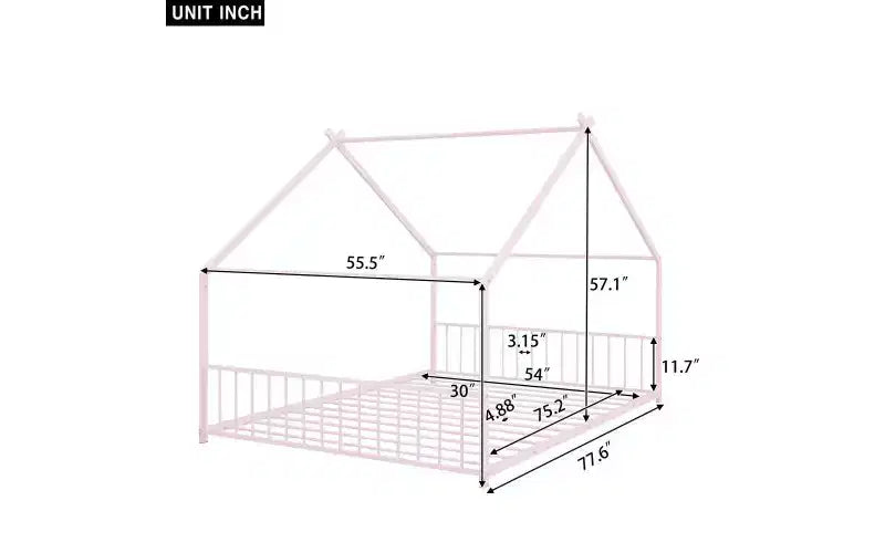 Cadre de lit double élégant : design maison unique