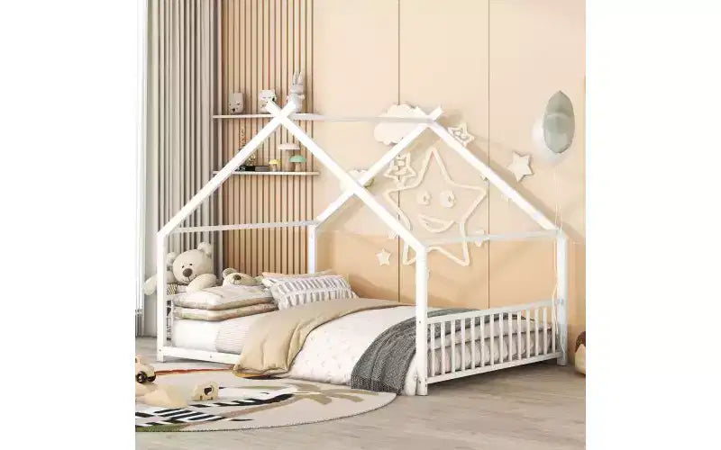 Cadre de lit double élégant : design maison unique