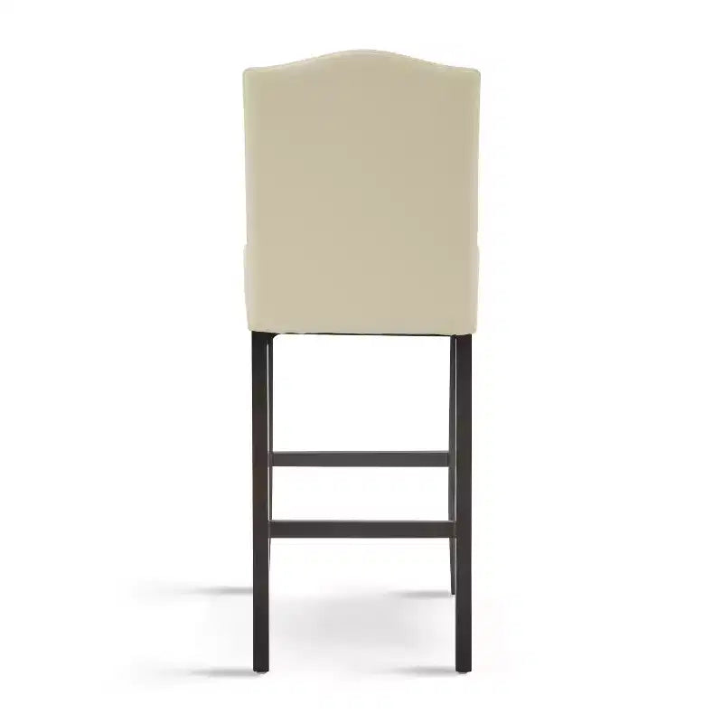 30 Tabourets de bar contemporains en hévéa rembourrés (Lot de 2)