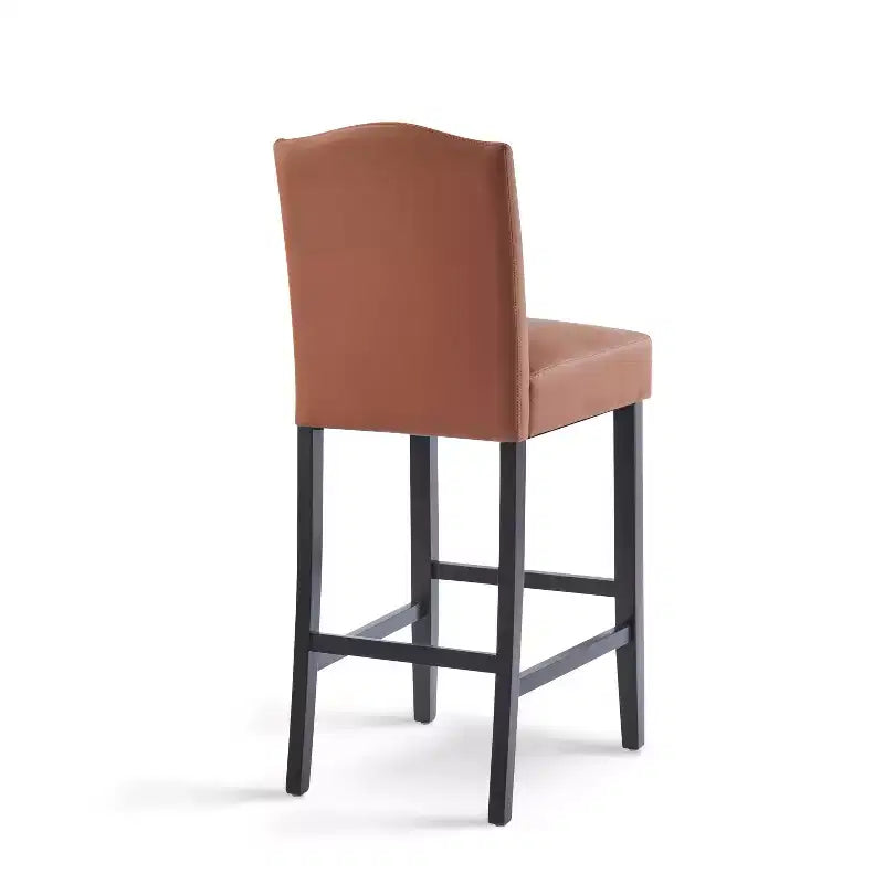 30 Tabourets de bar contemporains en hévéa rembourrés (Lot de 2)