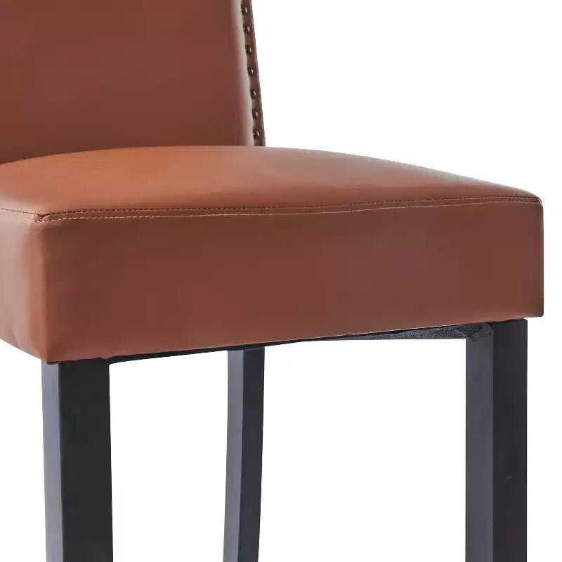 30 Tabourets de bar contemporains en hévéa rembourrés (Lot de 2)