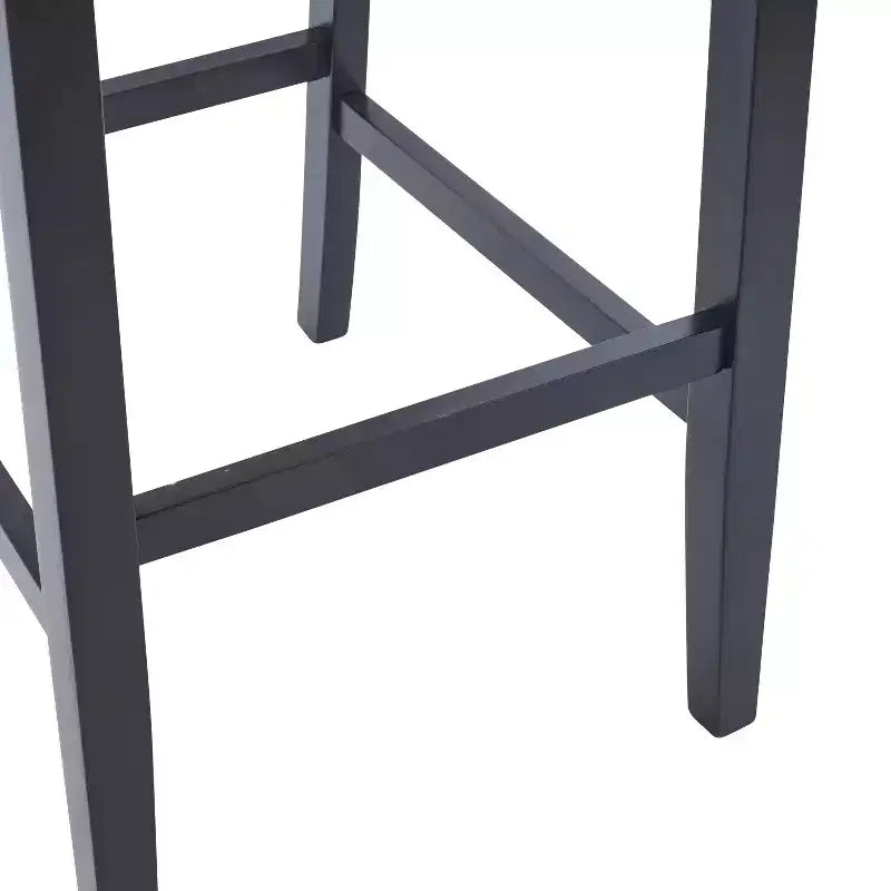 30 Tabourets de bar contemporains en hévéa rembourrés (Lot de 2)
