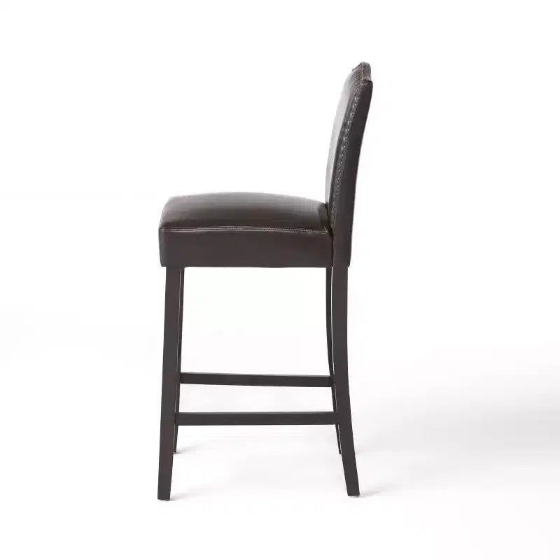 30 Tabourets de bar contemporains en hévéa rembourrés (Lot de 2)