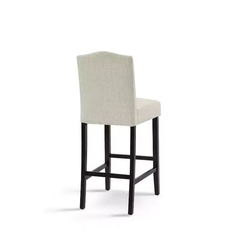 30 Tabourets de bar contemporains en hévéa rembourrés (Lot de 2)