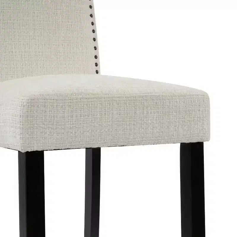 30 Tabourets de bar contemporains en hévéa rembourrés (Lot de 2)