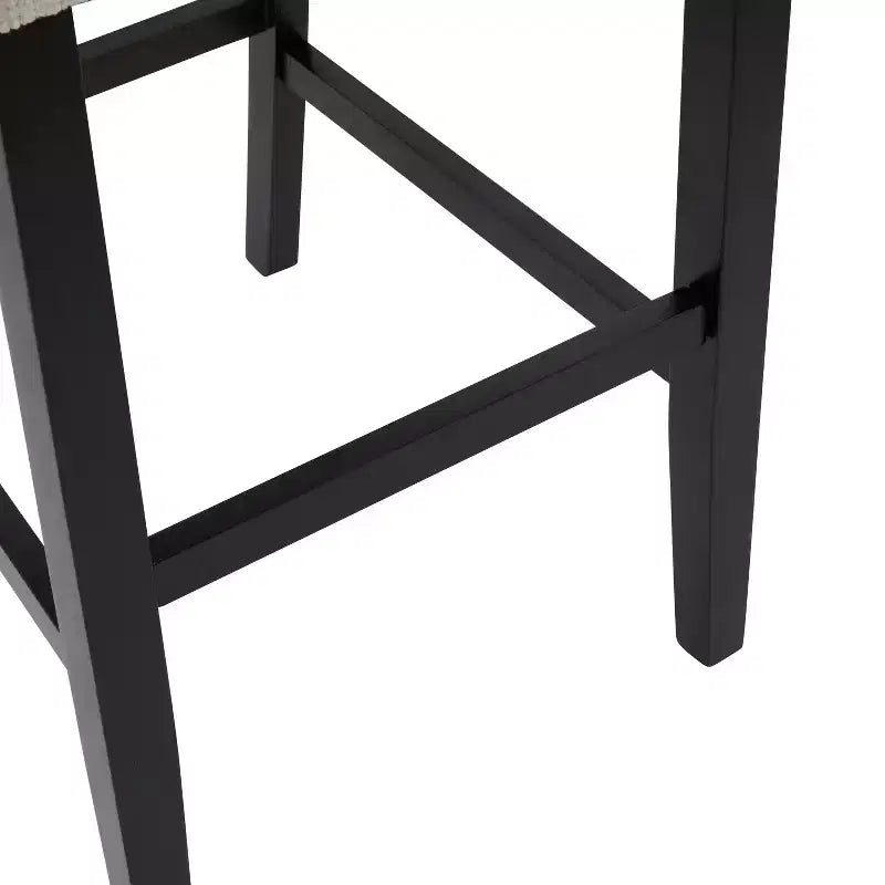 30 Tabourets de bar contemporains en hévéa rembourrés (Lot de 2)