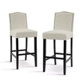 Christopher Knight Home Olaf 30 Contemporary Rubberwood Upholstered Barstools (Set of 2)