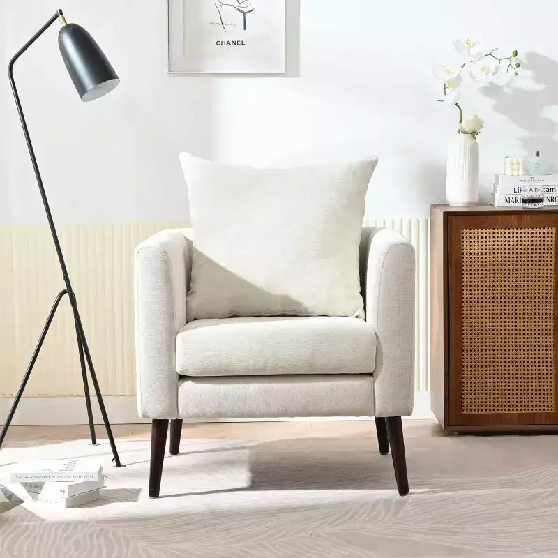 Okak Modern Upholstered Arm Accent Chair for Bedroom,Comfy Lounge Chair for Living Room,Apartment