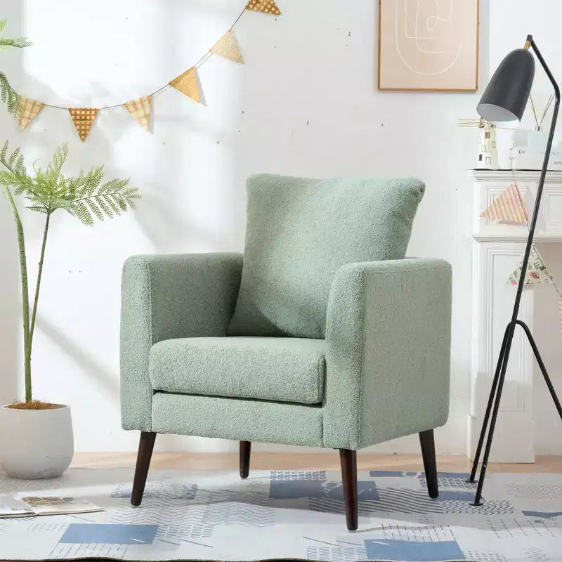 Fauteuil d'appoint rembourré moderne pour chambre, chaise longue confortable pour salon, appartement