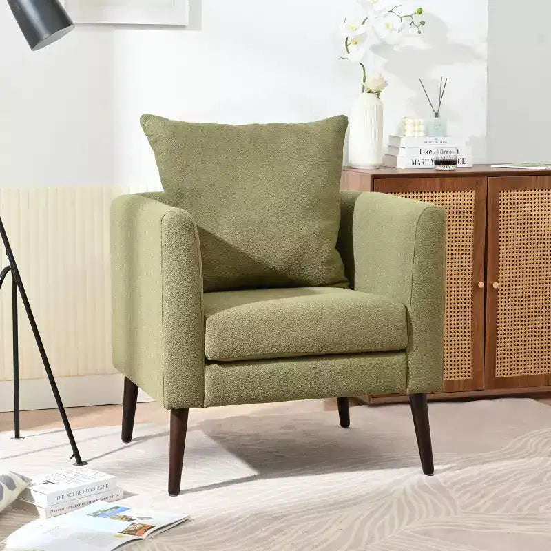 Fauteuil d'appoint rembourré moderne pour chambre, chaise longue confortable pour salon, appartement