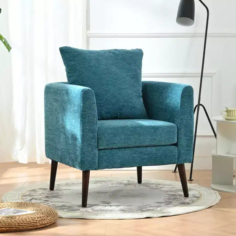 Fauteuil d'appoint rembourré moderne pour chambre, chaise longue confortable pour salon, appartement