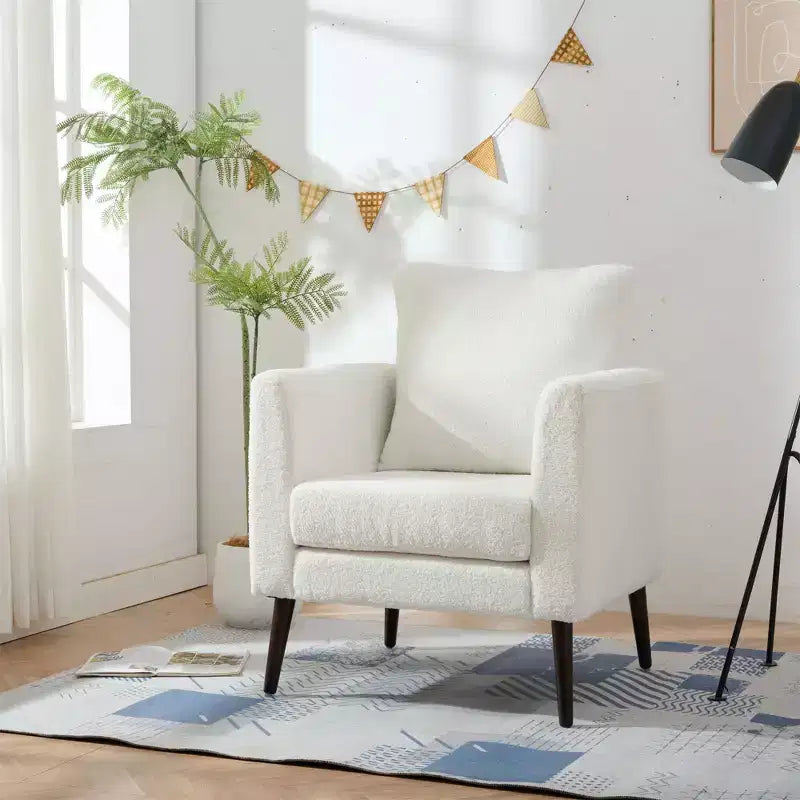 Fauteuil d'appoint rembourré moderne pour chambre, chaise longue confortable pour salon, appartement