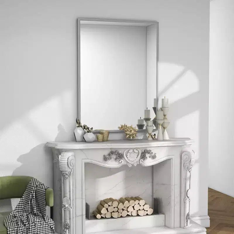 Miroir en pied cintré 71x31, Miroir pleine longueur encadré en alliage d'aluminium noir mince pour salle de bain, chambre à coucher, salon/dressing avec support