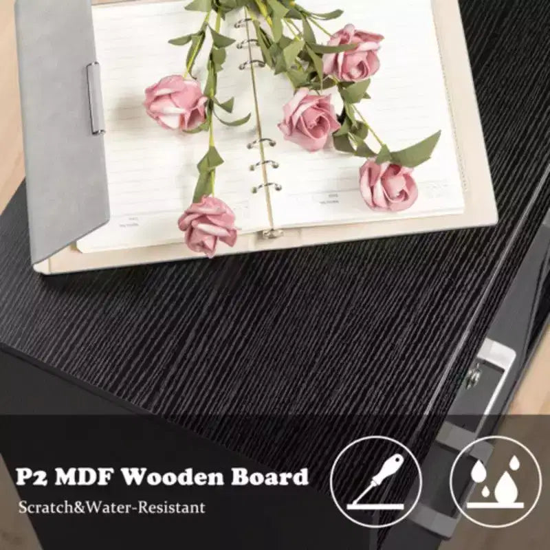 Classeur 4 tiroirs en MDF noir L 104 cm
