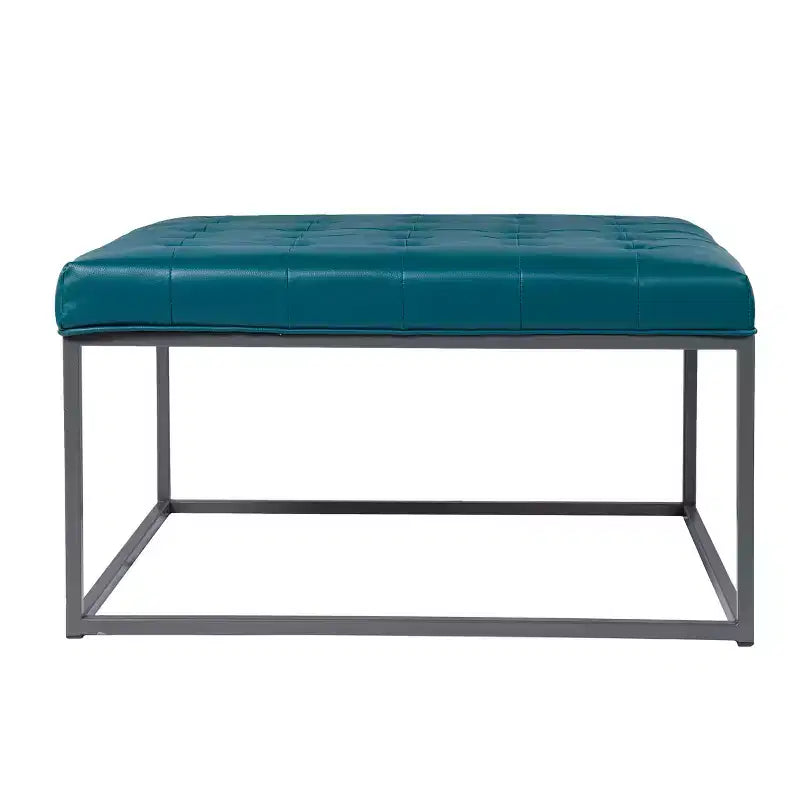 Ciarin Upholstered Cocktail Ottoman - Blue - SEI
