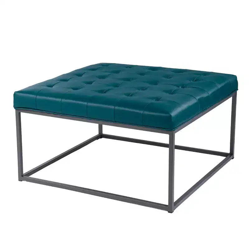 Pouf de cocktail tapissé - Bleu