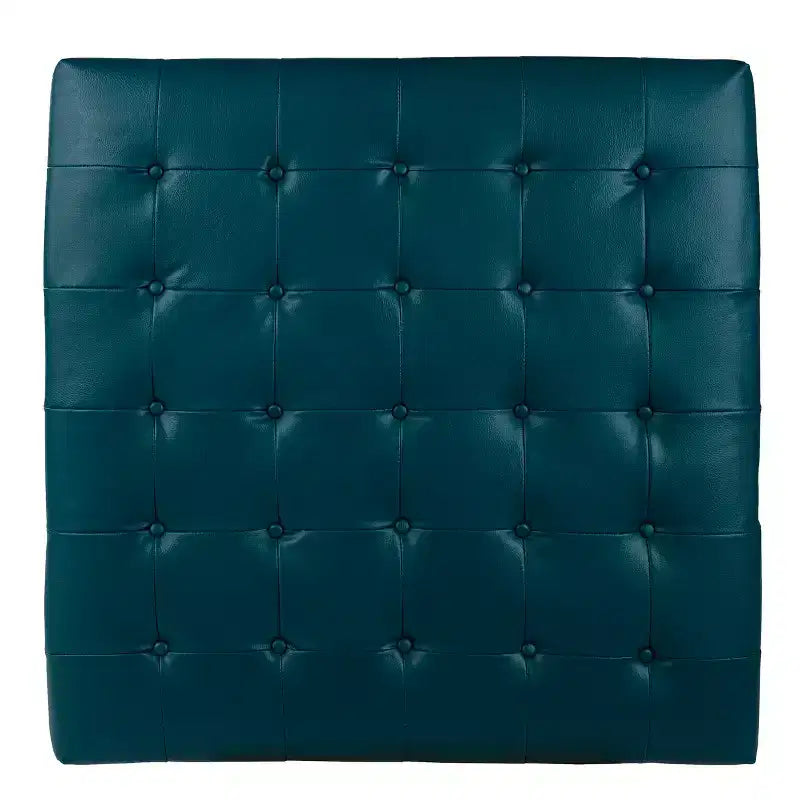 Pouf de cocktail tapissé - Bleu