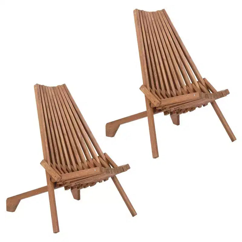 Karl Home |Brown Patio Wood Folding Chair(Set Of 1)