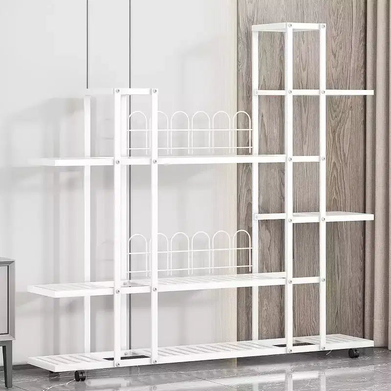 Support pour plantes, étagère à plantes, support haut sur roulettes, support de jardinière multi-niveaux pour salon, balcon, jardin