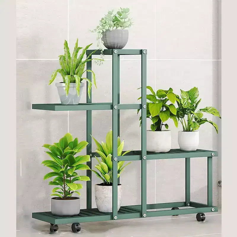 Plant Stand, Flower Plants Shelf Stand, Tall Plant Stand With Wheels, Multi-Tier Planter Pot Holder Flower Stand for Living Room Balcony Garden
