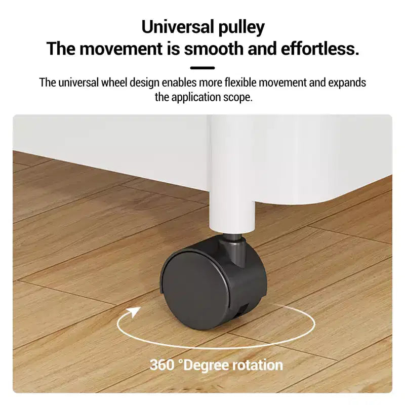 Chariot de rangement roulant mince à 5 niveaux avec poignée, étagère utilitaire étroite peu encombrante, unité de rayonnage mobile pour cuisine, salle de bain, buanderie