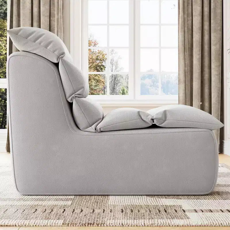 Canapé pouf - Design ergonomique, mousse à mémoire de forme, avec support dorsal, base antidérapante, confortable et relaxant, adapté au salon, à la chambre ou au bureau.
