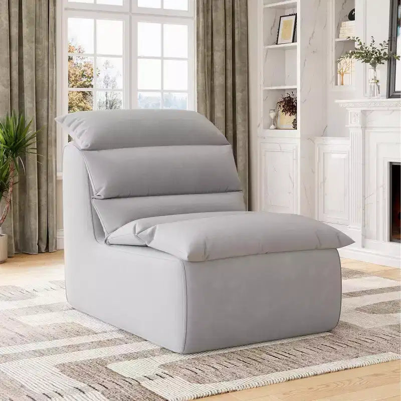 Canapé pouf - Design ergonomique, mousse à mémoire de forme, avec support dorsal, base antidérapante, confortable et relaxant, adapté au salon, à la chambre ou au bureau.