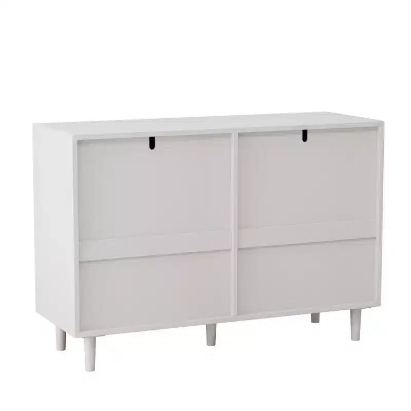 43.316-Commode de rangement en rotin avec tiroirs, pour chambre à coucher, salon, blanc
