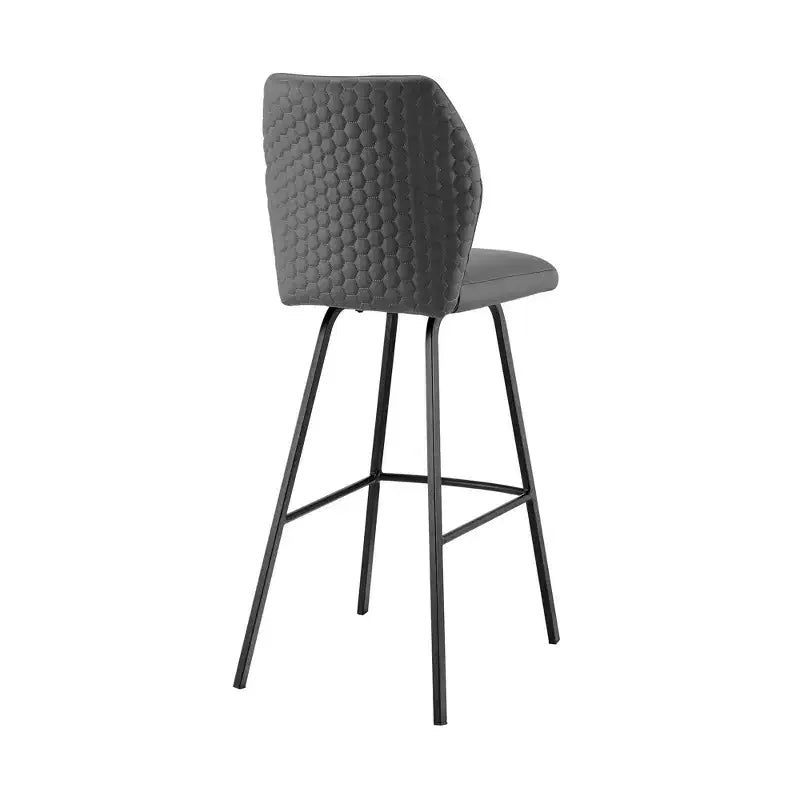 26 Tabouret de bar hauteur comptoir en similicuir et fer gris et noir