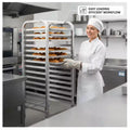 Étagère à plaques à pâtisserie en aluminium - Chariot de refroidissement mobile à roues verrouillables - pour cuisine et pâtisserie