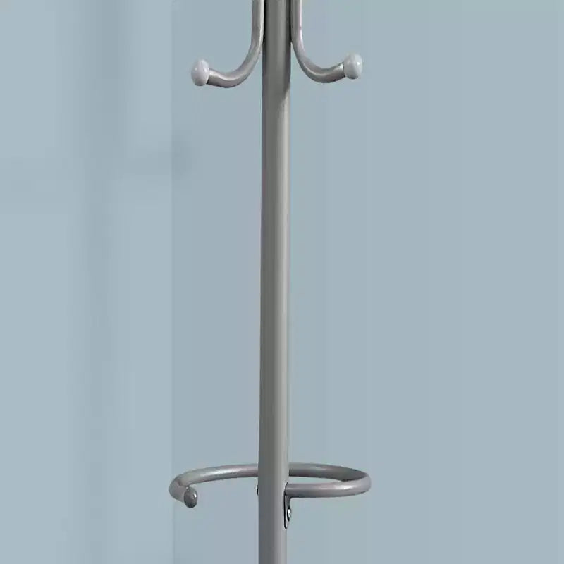 Porte-manteau en métal de 173 cm avec barre de suspension et 6 crochets, porte-parapluies