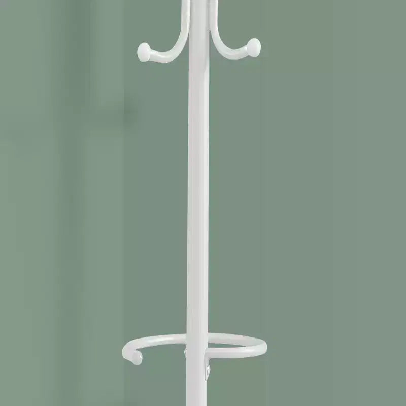 Porte-manteau en métal de 173 cm avec barre de suspension et 6 crochets, porte-parapluies