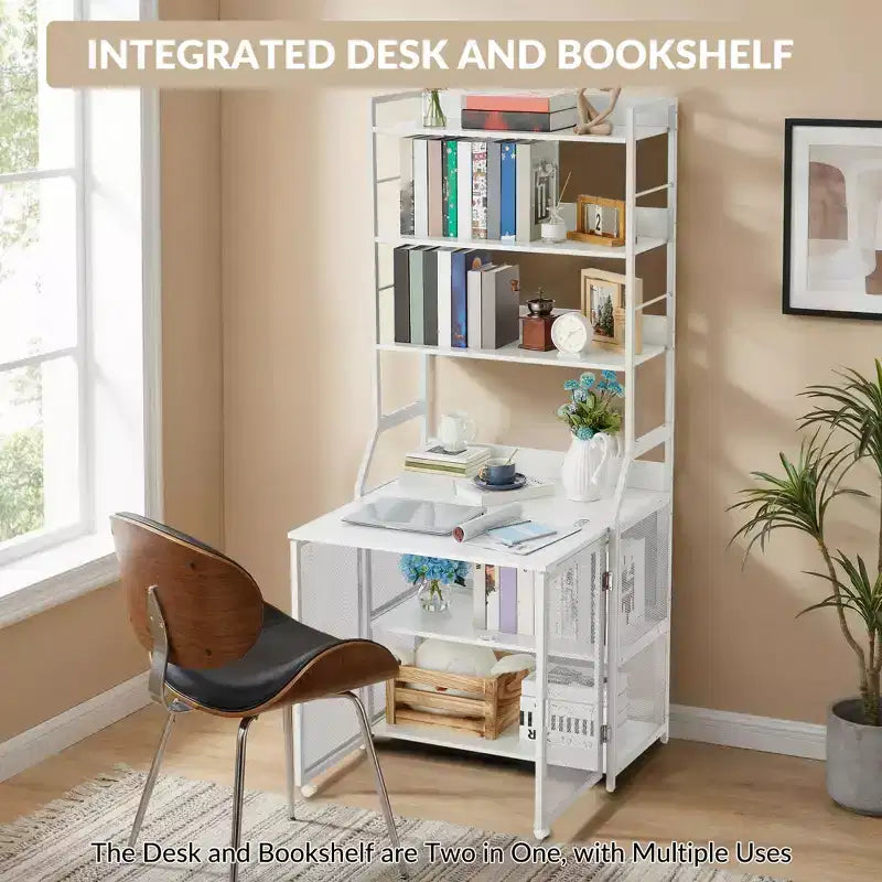 Étagère à Livres, Bibliothèque Industrielle, Étagère de Présentation en Bois avec Cadre Métallique, Unité d'Étagères de Rangement au Sol pour Chambre à Coucher, Salon, Bureau à Domicile