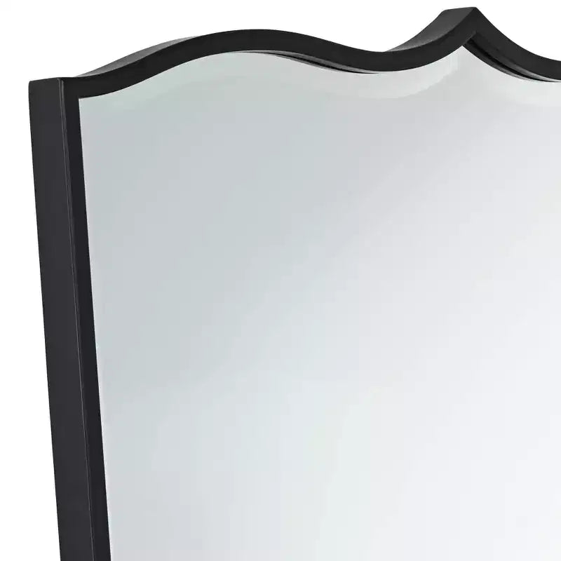 Miroirs à dessus incurvé 27 x 36 3/4 Noir satiné - Lot de 2