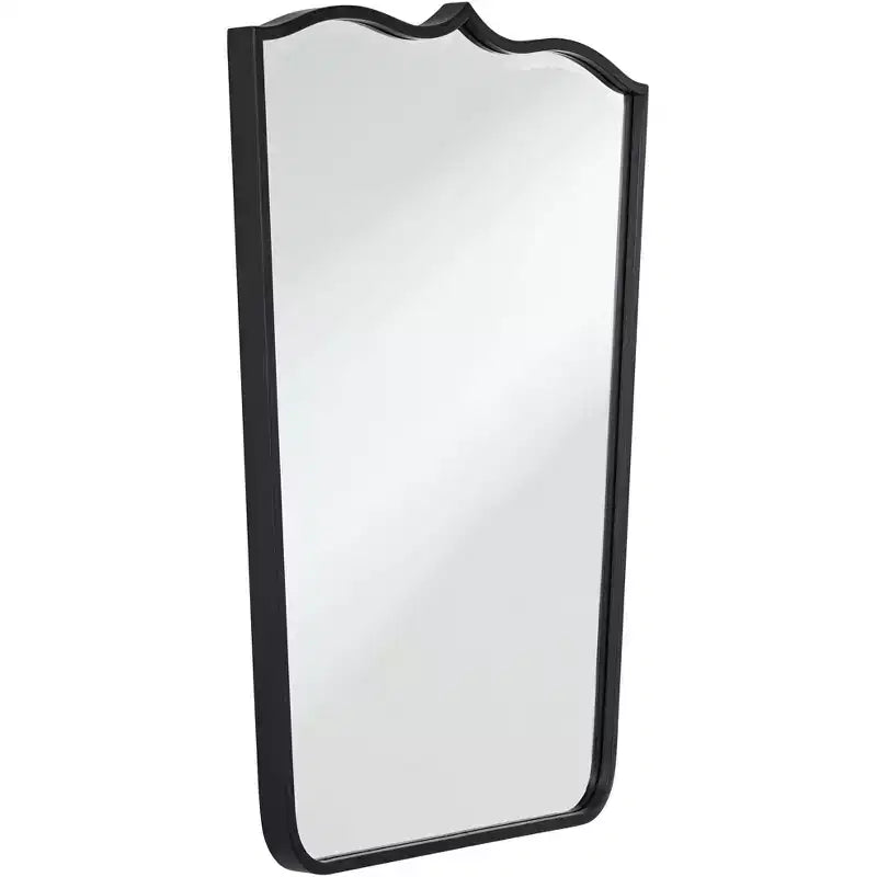 Miroirs à dessus incurvé 27 x 36 3/4 Noir satiné - Lot de 2
