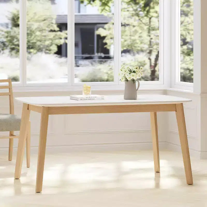 Table à manger en bois Chêne blanc/Chêne naturel