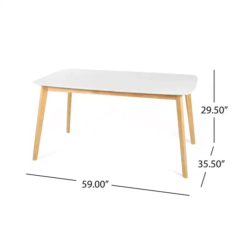 Table à manger en bois Chêne blanc/Chêne naturel