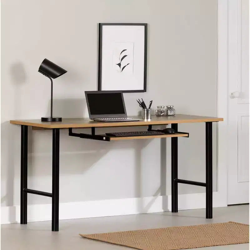 Commode à 5 tiroirs : Glissières métalliques, surface stratifiée, cadre en panneaux de particules, 123,8 cm H