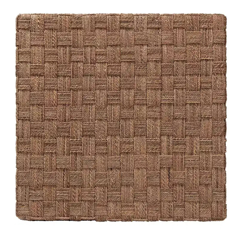 Table basse en jonc de mer naturel/marron clair