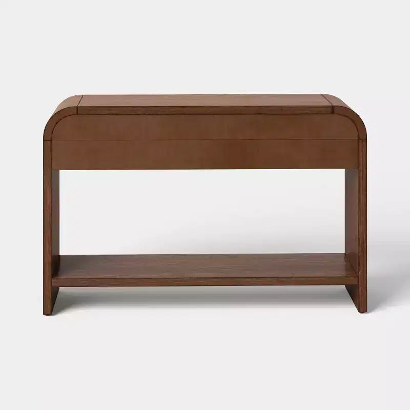 Console avec deux tiroirs, marron foncé