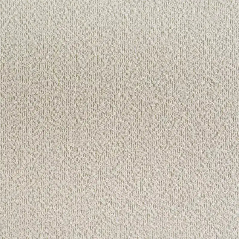 Lit king-size à panneau blanc en tissu bouclé, finition blanc perle, tête de lit à LED, pied de lit de rangement, rembourrage en acrylique