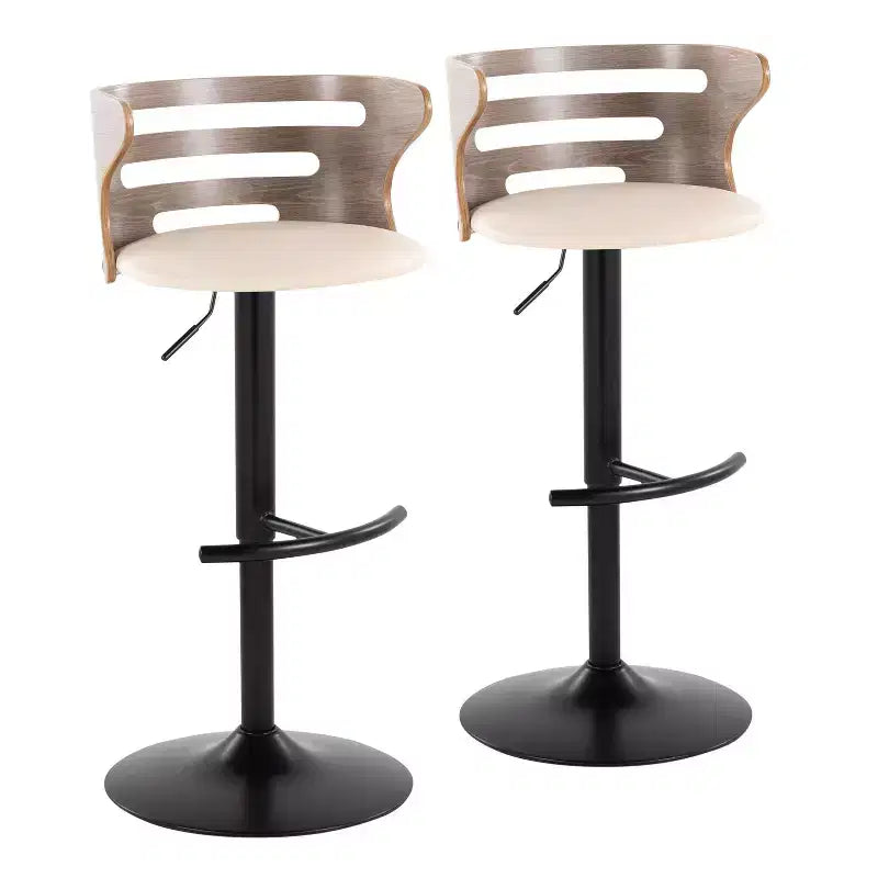 Lot de 2 tabourets de bar réglables
