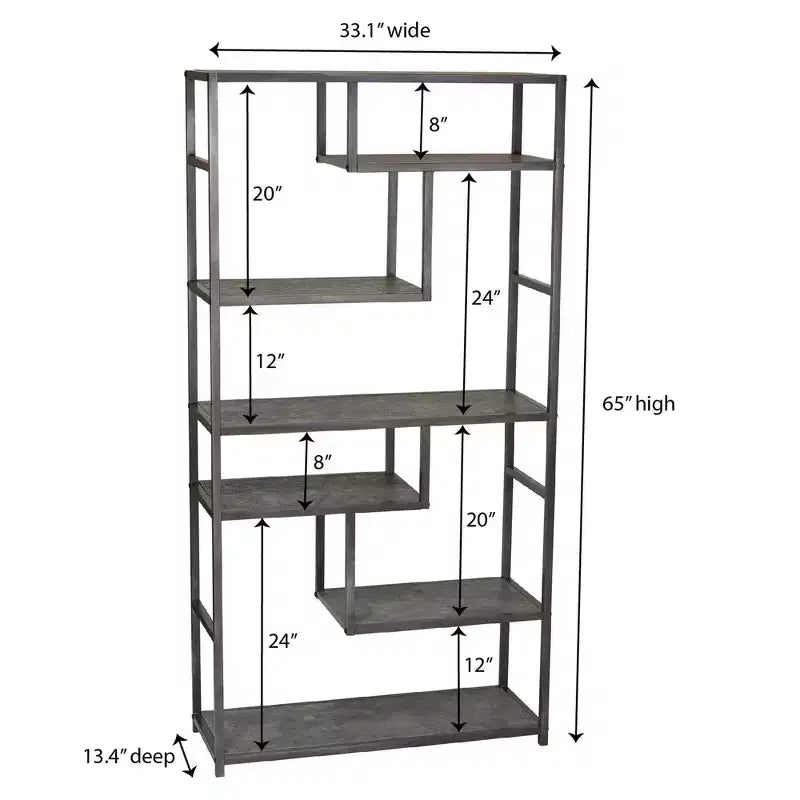 Étagère à 6 niveaux de 165 cm de haut