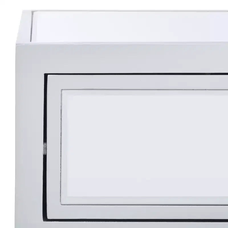 Bureau 2 tiroirs miroir - Argent/Miroir