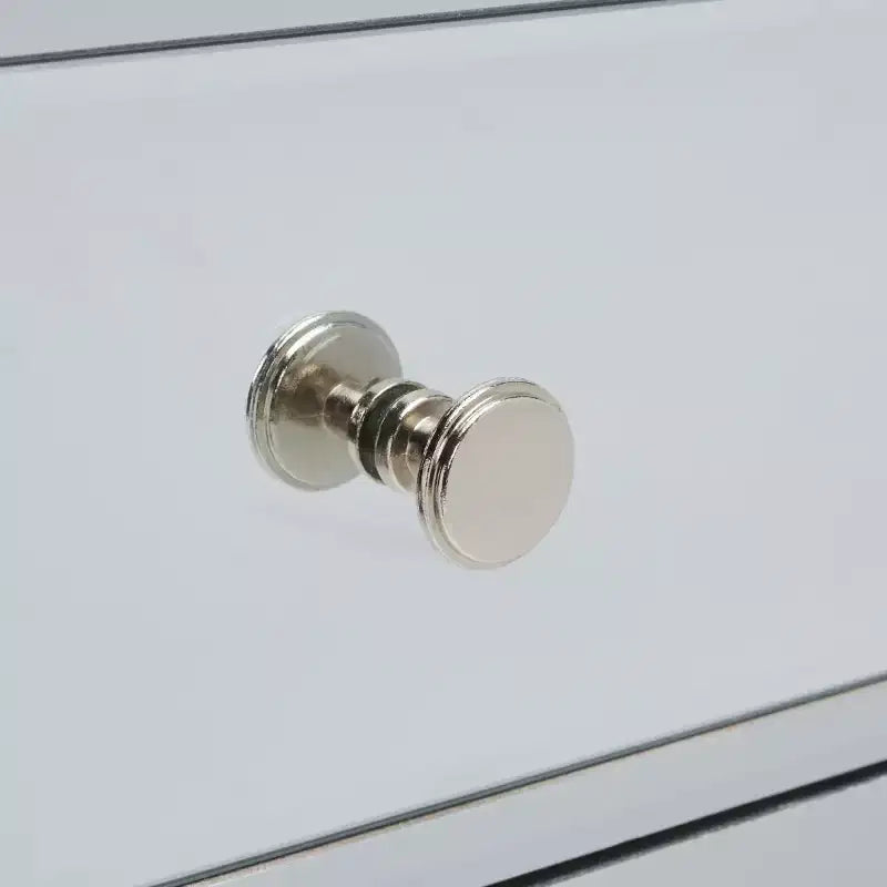 Bureau 2 tiroirs miroir - Argent/Miroir